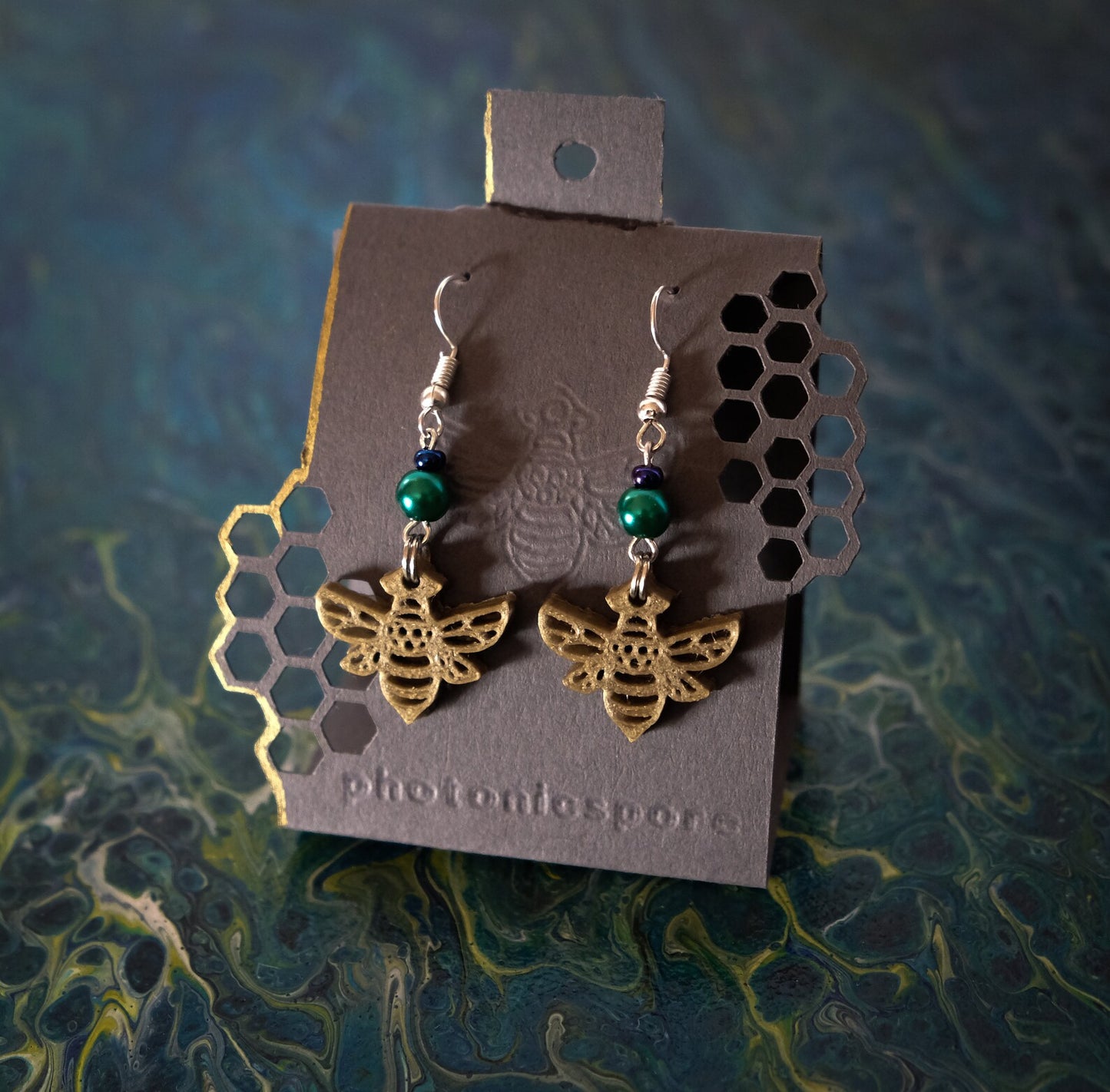 3D Printed Bee Earrings