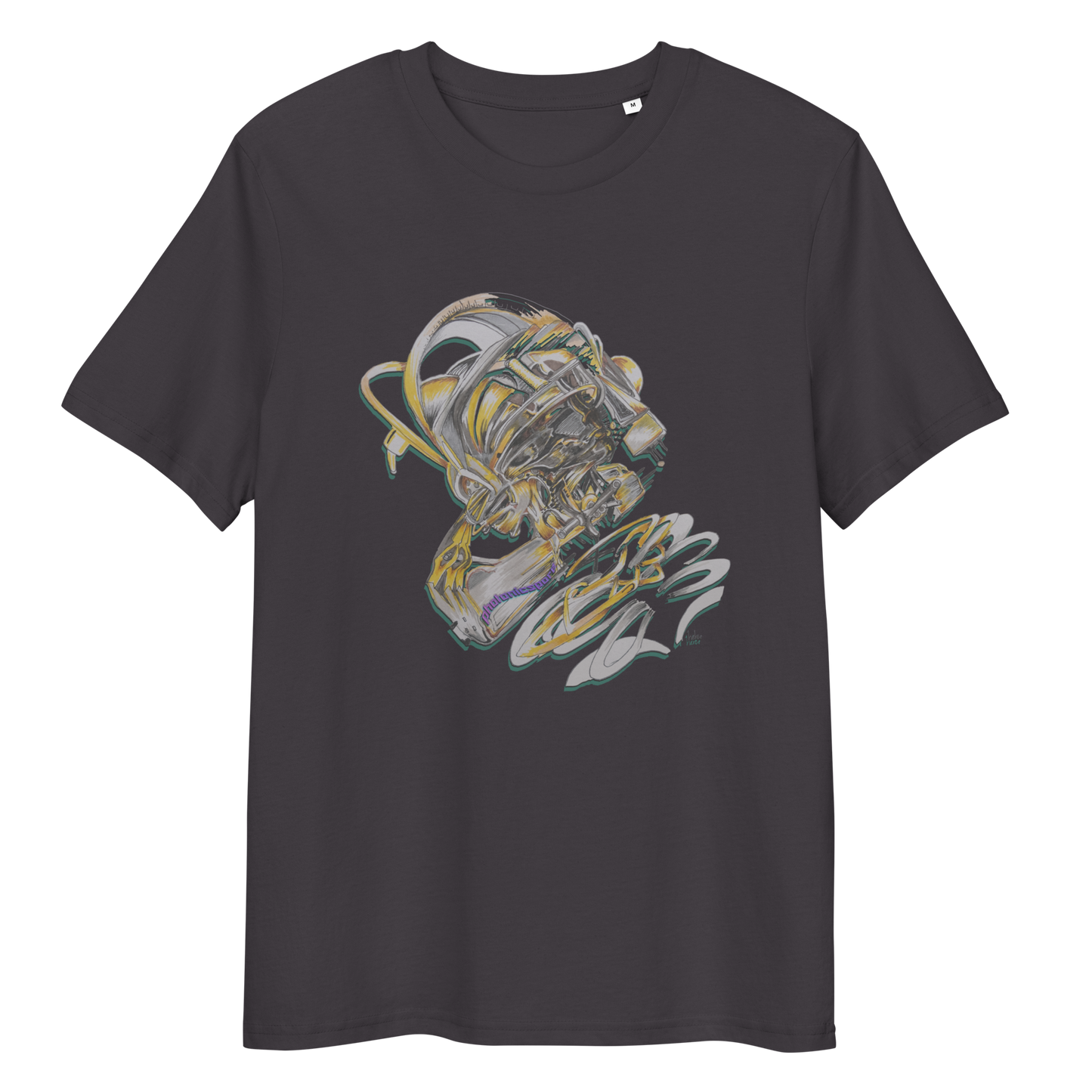 organic 100% cotton ribbed neck t-shirt